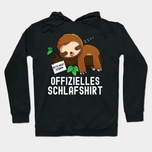 Geschenkidee Geburtstag Langschläfer Morgenmuffel , Kurzarm, Offizielles Schlafshirt Faultier Nachthemd Pyjama Geschenk Hoodie